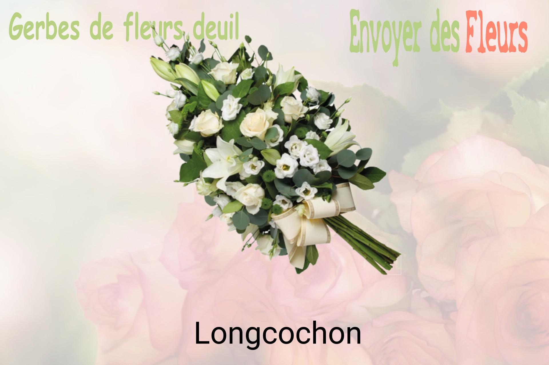 Gerbe de fleurs de deuil livrée à Longcochon